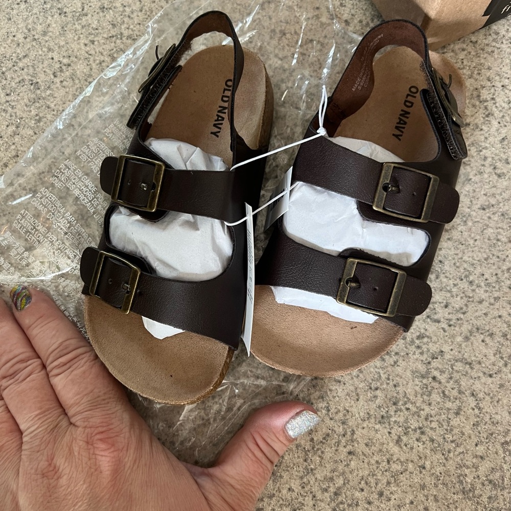 Old Navy Brown Sandals with Contoured Footbed